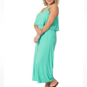 PLUS RIBBED DOUBLE LAYER JUMPSUIT